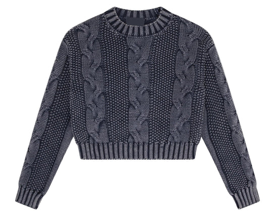 Cable Knit Crop Sweater