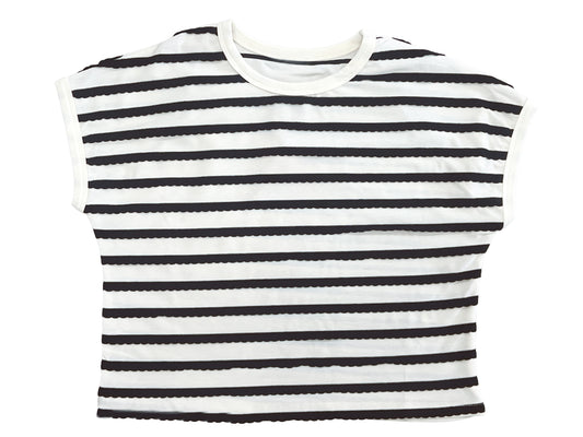 Black Stripe Knit Dolman Top