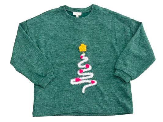 Handknit Marled Ribbed Top