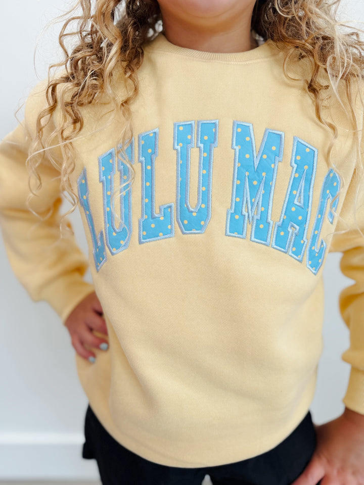 Girls Lulu Mac Polka Dot Stitch Sweatshirt
