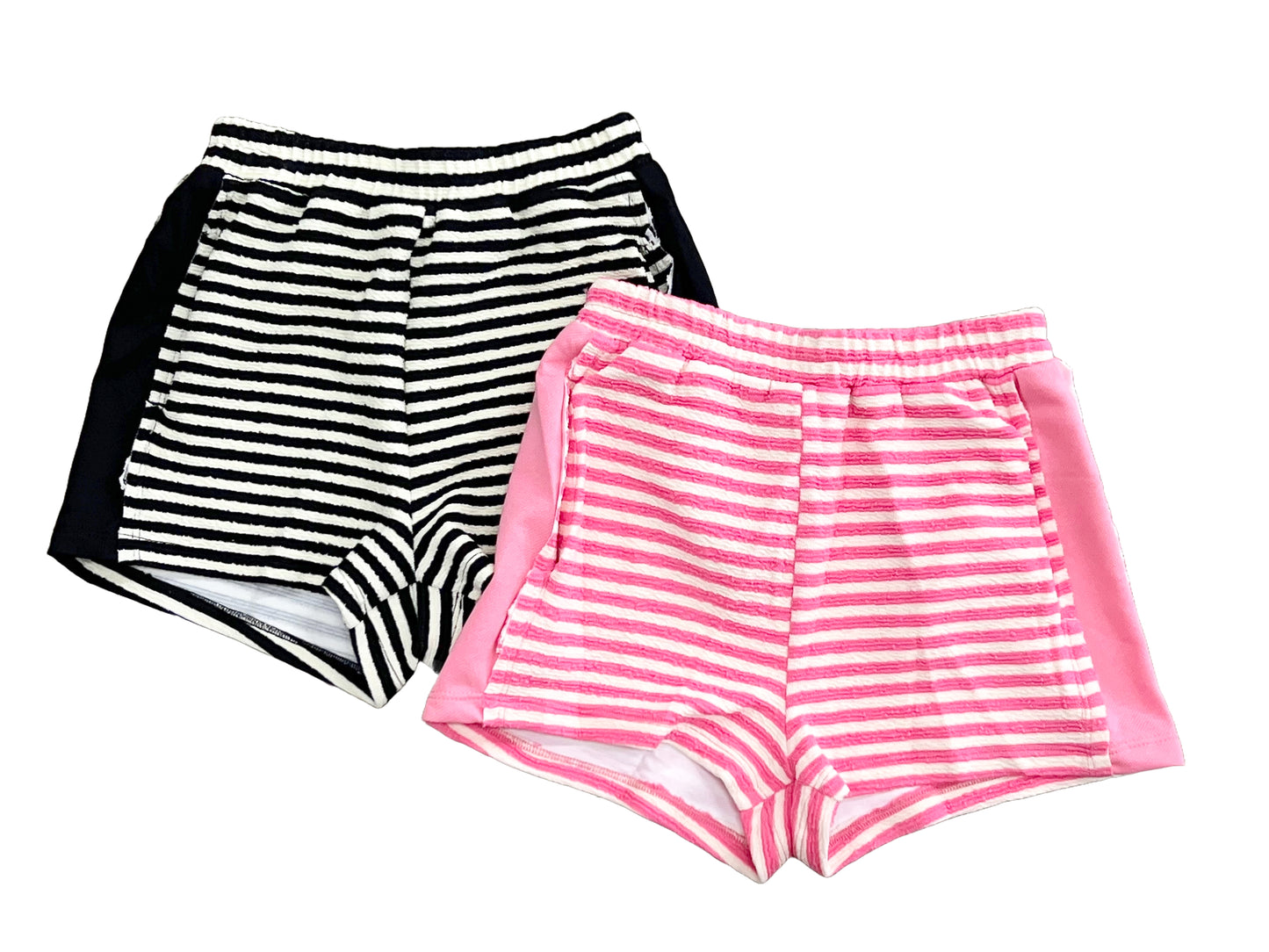 Colorblock Striped Knit Short