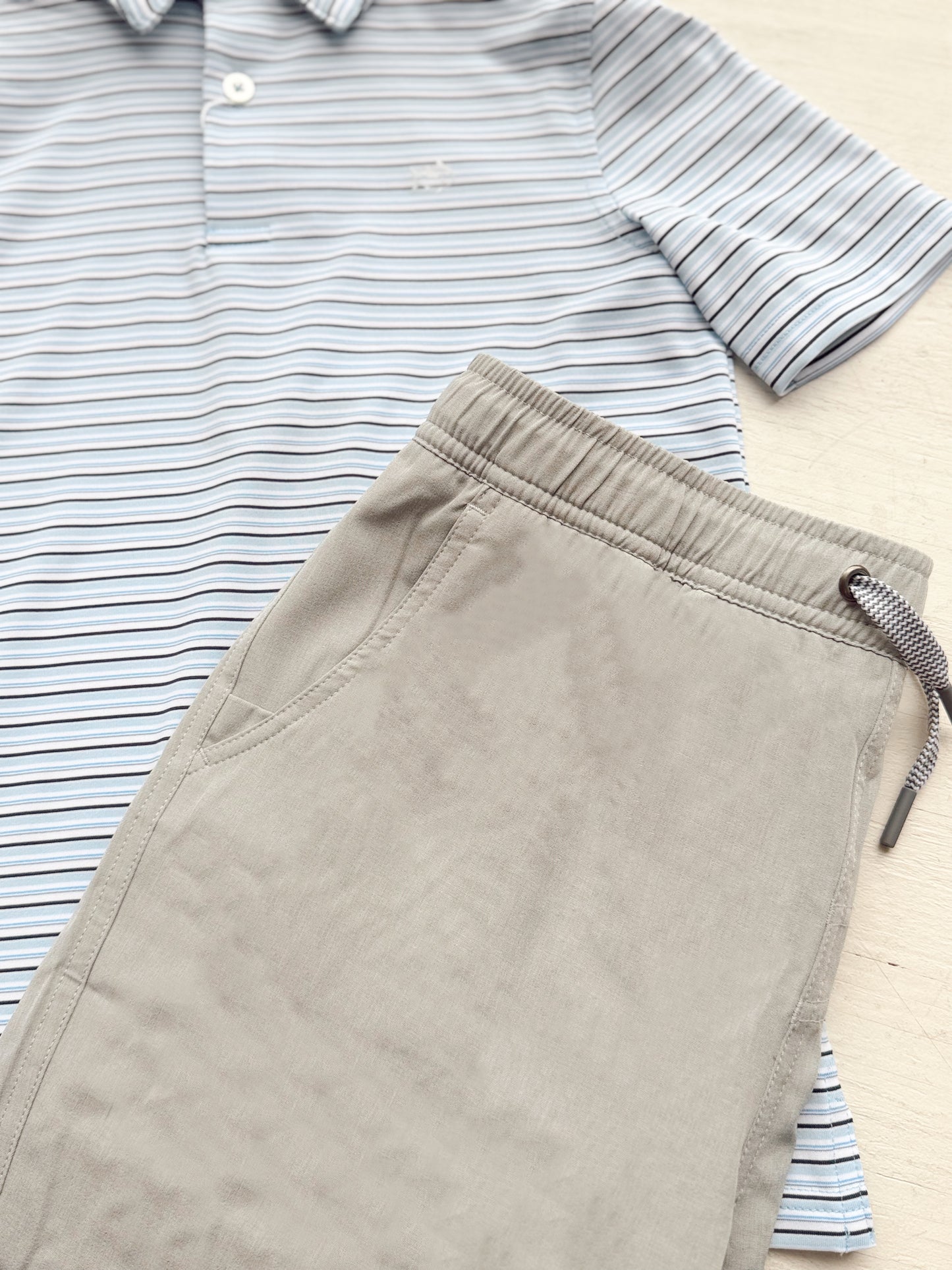 Youth Light Gray Athletic Shorts