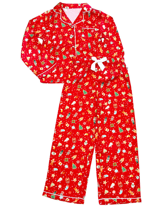 Christmas Cookies Satin Pajama Set