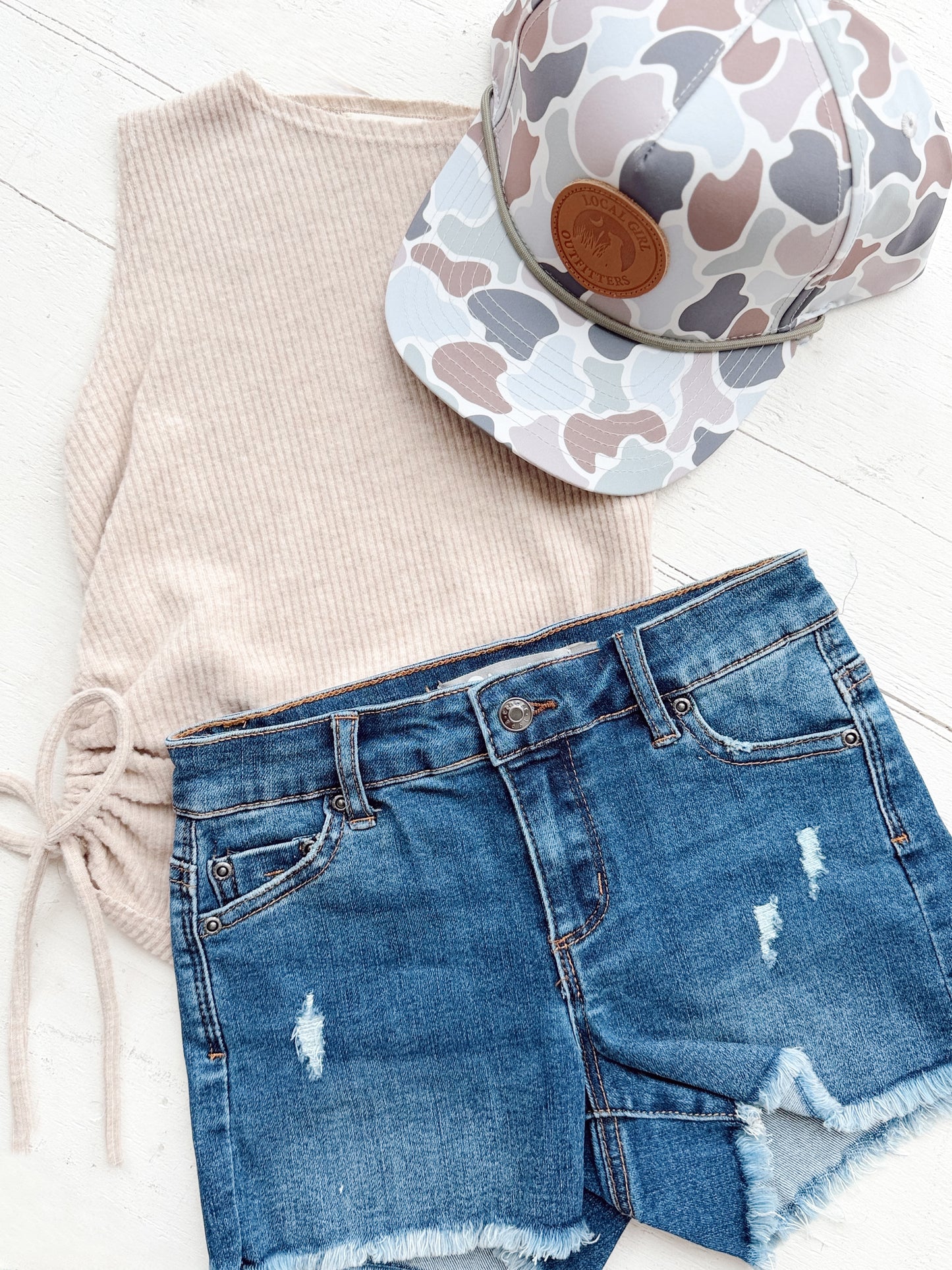 Brittany 5 Pocket Fray Shorts