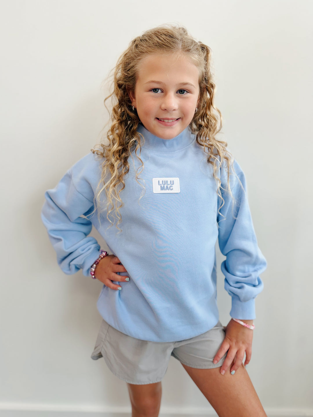 Girls Lulu Mac Terry Cloth Mockneck