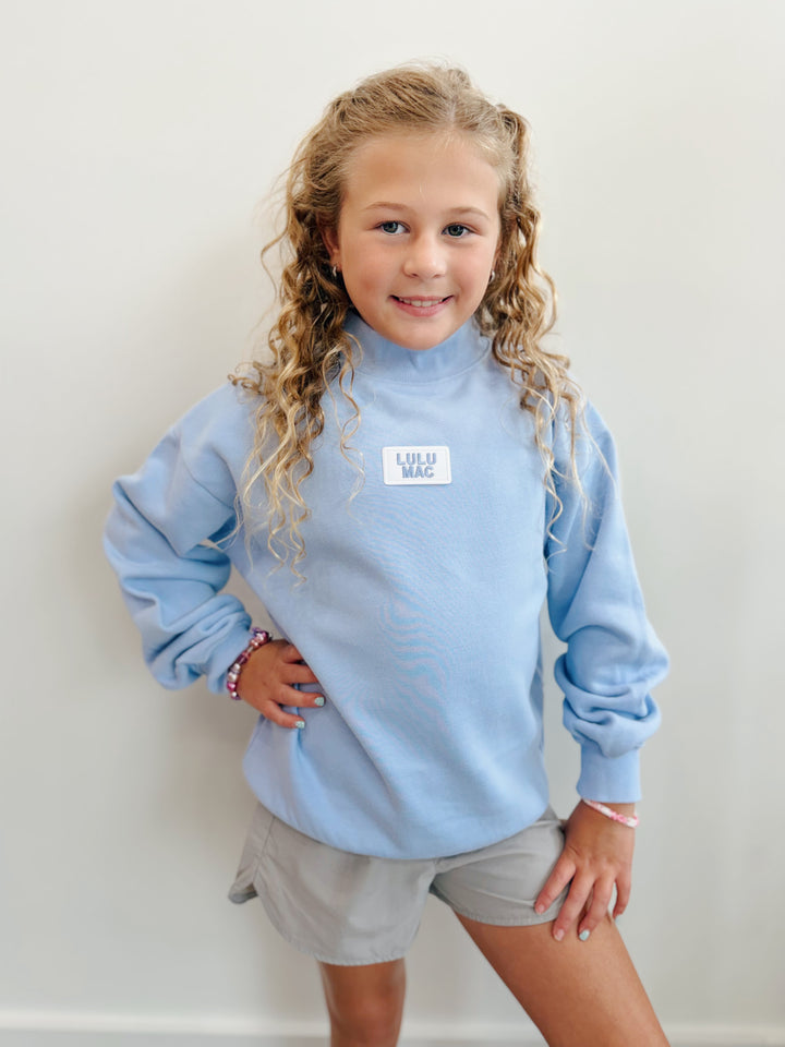 Girls Lulu Mac Terry Cloth Mockneck