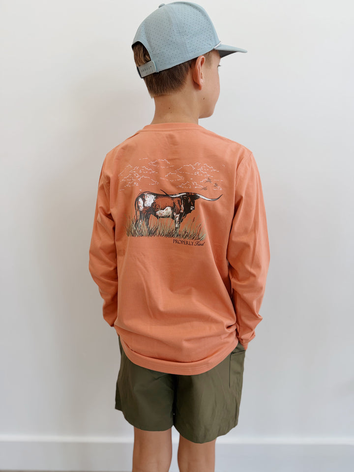 Boys Longhorn Tee