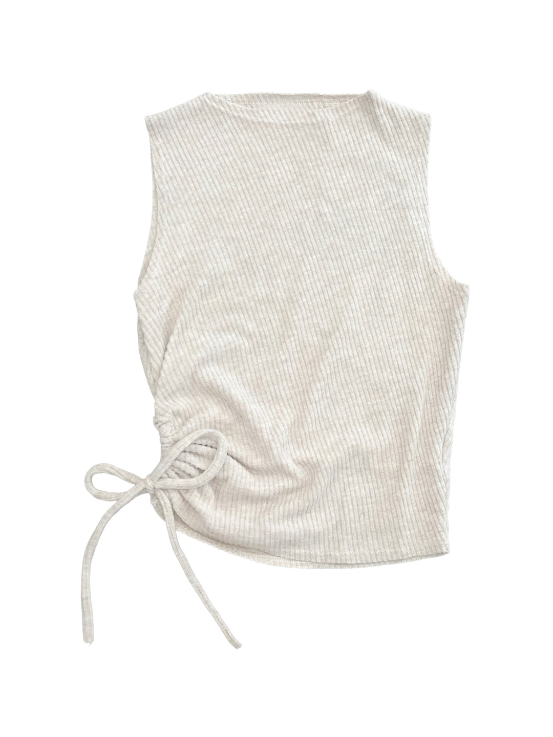 Hacci Rib Drawstring Muscle Top