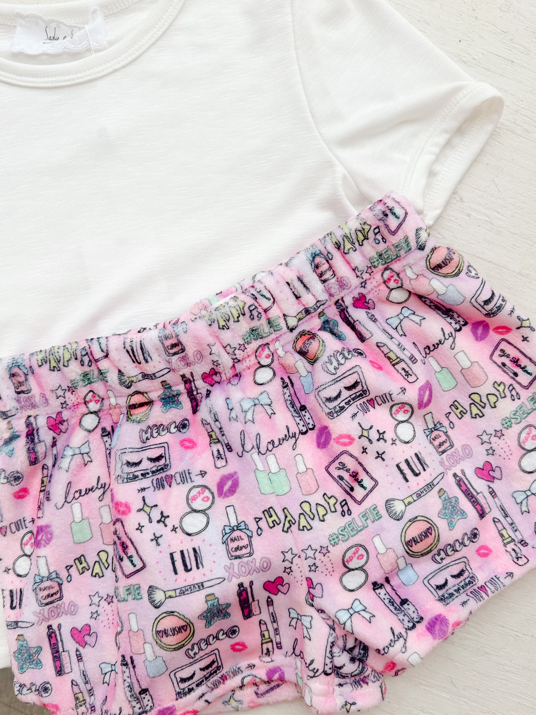 Girls Plush Makeup Lounge Shorts