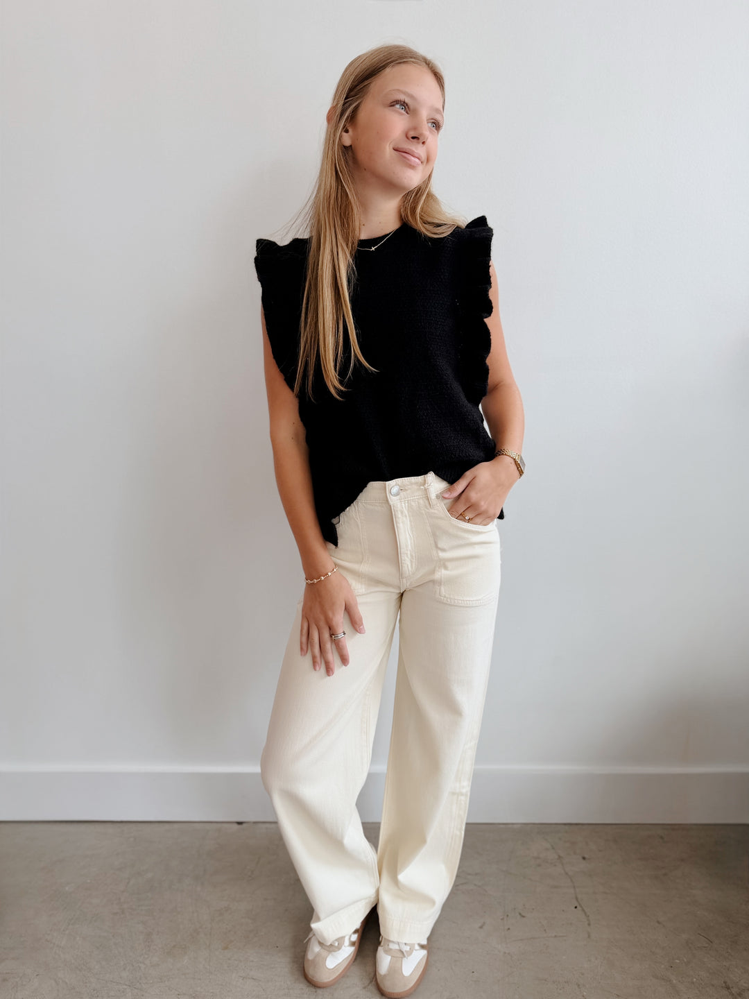 Lily Sugar Cookie Wide Leg Jean