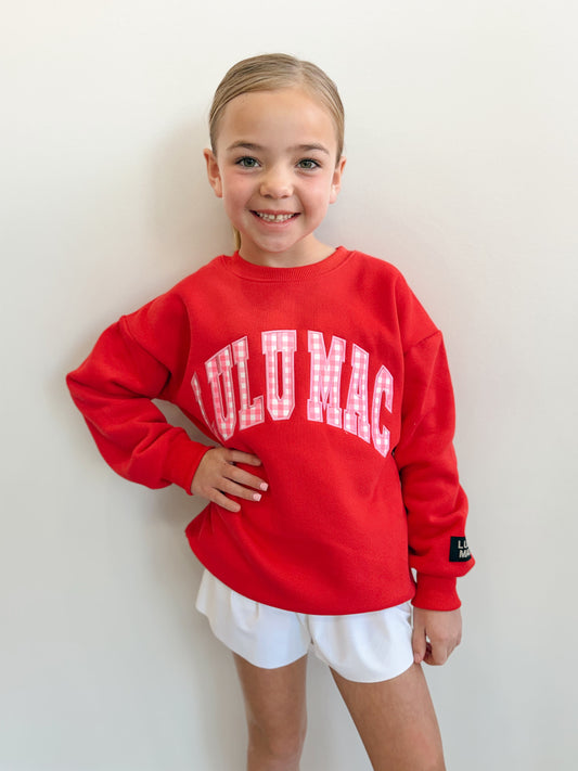 Girls Lulu Mac Gingham Sweatshirt