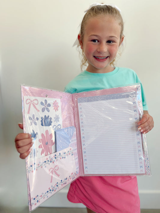 Floral Stripes Clipboard Set