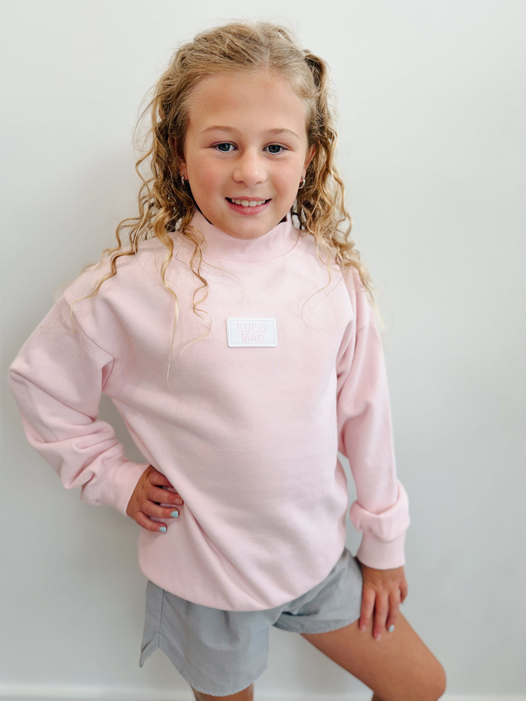 Girls Lulu Mac Terry Cloth Mockneck