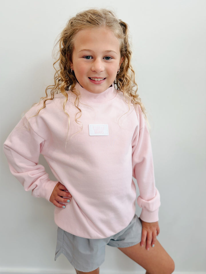 Girls Lulu Mac Terry Cloth Mockneck