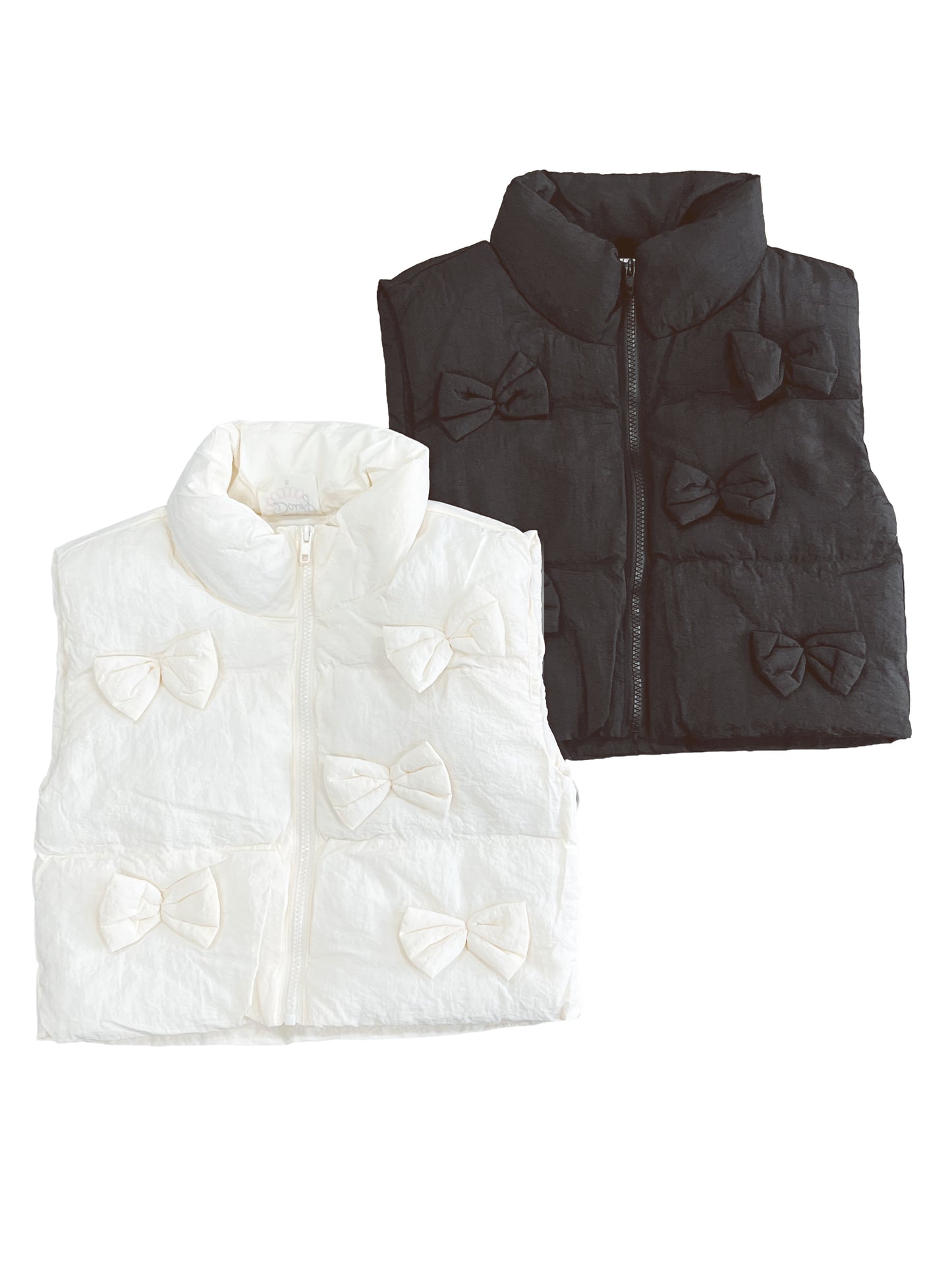 Bow Detail Puffer Vest