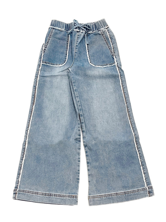 Frayed Drawstring Jean