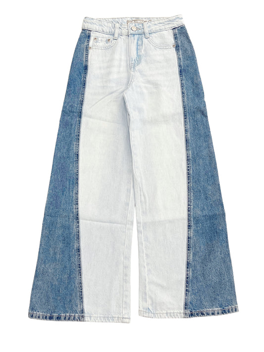 2 Tone Wide Leg Jean