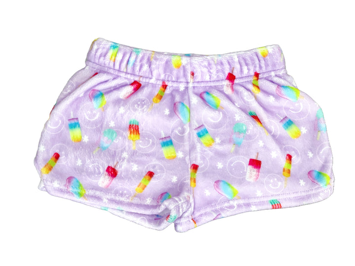 Girls Plush Popsicle Lounge Shorts