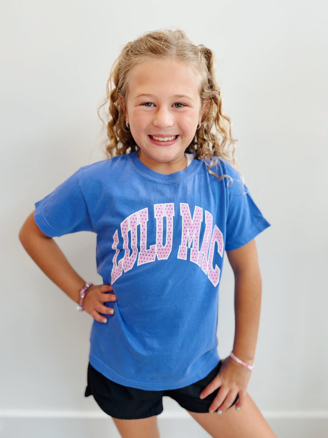 Girls Lulu Mac Dot Flo Blue Tee