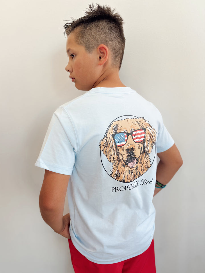 Boys Patriot Dog Tee