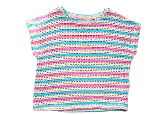 Open Knit Stripe Boxy Dolman