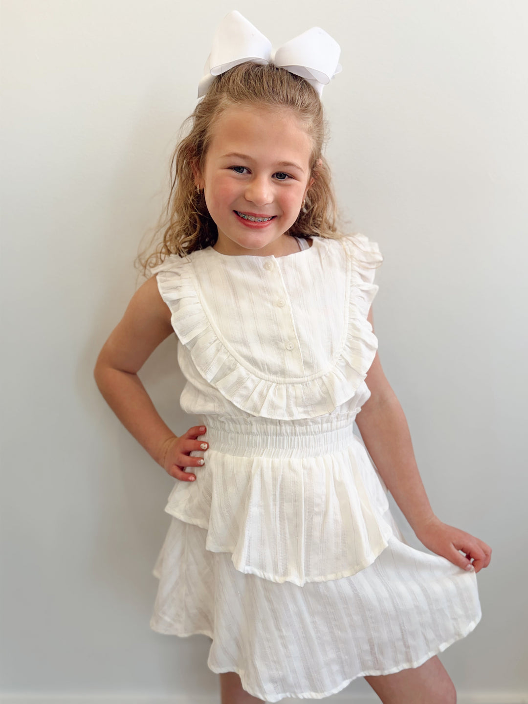 Jane White &amp; Gold Dress