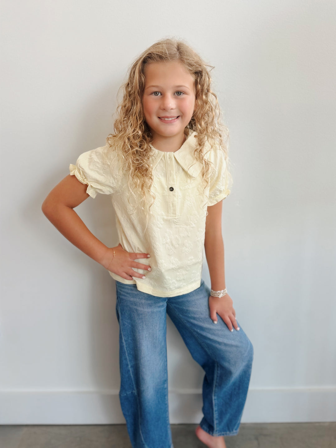 Girls Peterpan Collar Top