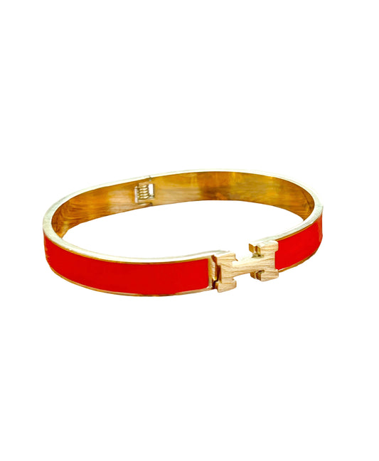 Red & Gold Hinge Bangle