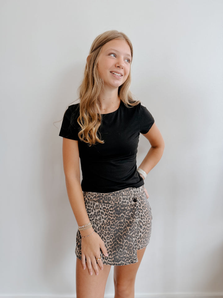 Leopard Print Skort