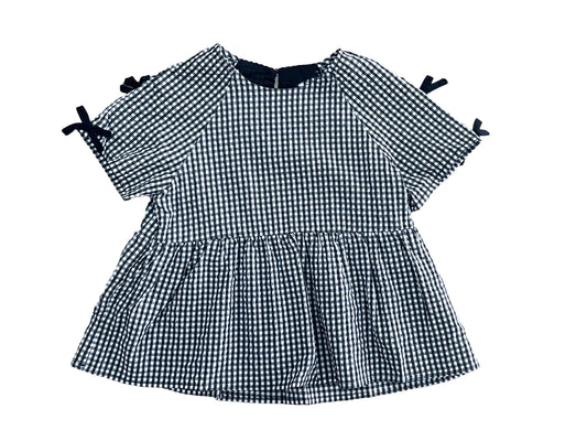 Ribbon Gingham Babydoll Top