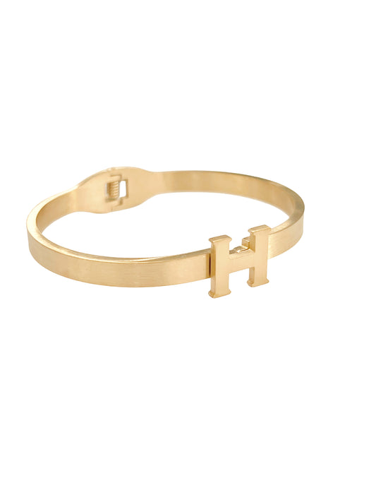 Matte Gold Hinge Bracelet