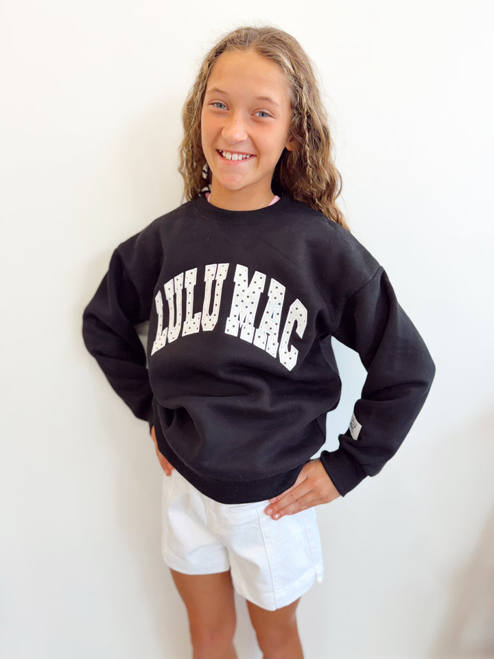 Girls Lulu Mac Polka Dot Stitch Sweatshirt