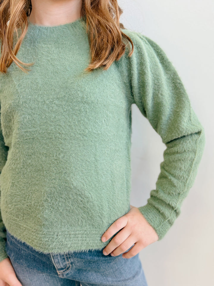 Sage Fur Sweater