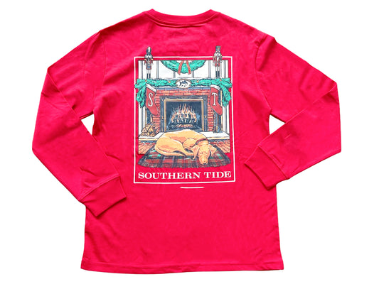 Cozy Fireplace LS Tee