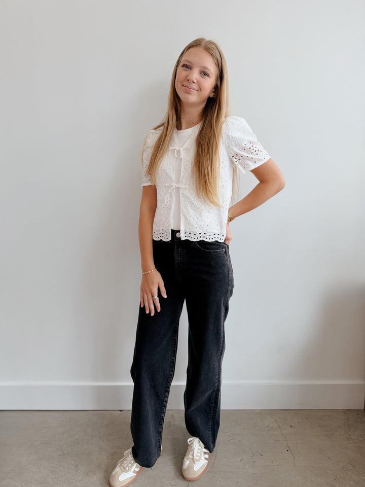 Lily Nightshade Wide Leg Jeans
