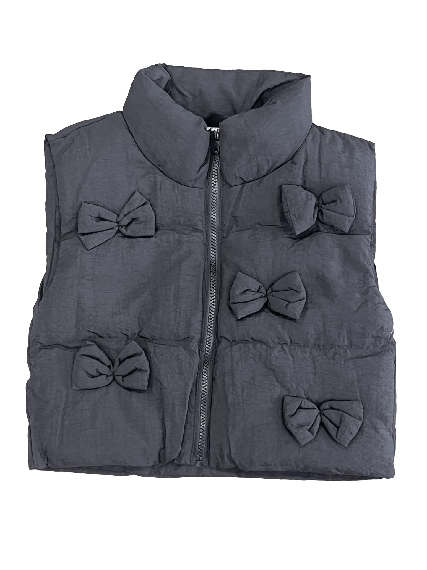 Bow Detail Puffer Vest