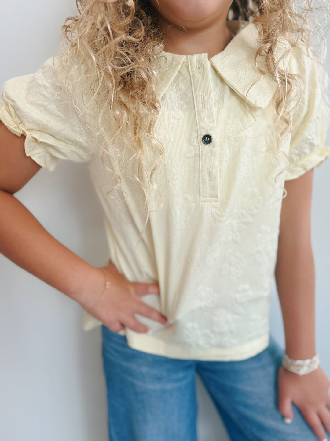 Girls Peterpan Collar Top