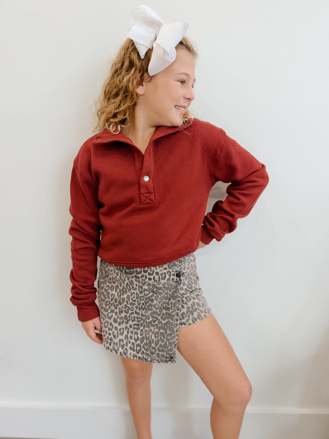 Fleece Henly Snap Button Pullover