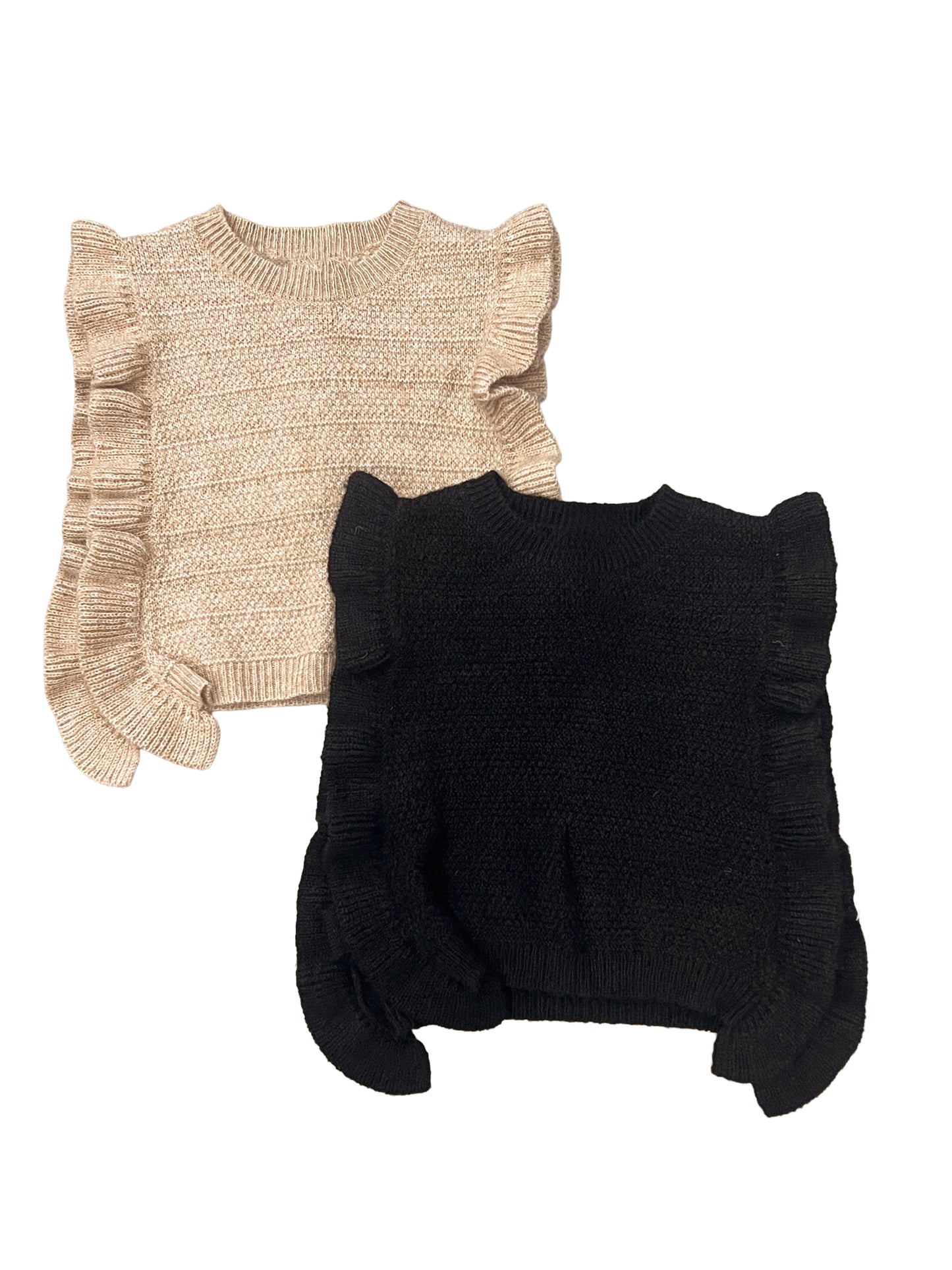 Sleeveless Ruffle Sweater