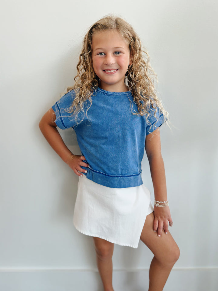 Girls Tulip Back Knit Tee