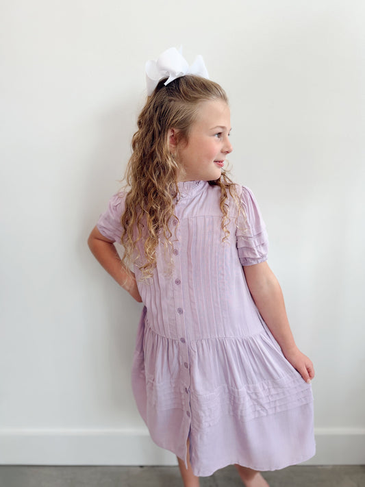 Girls Pintuck Detail Dress