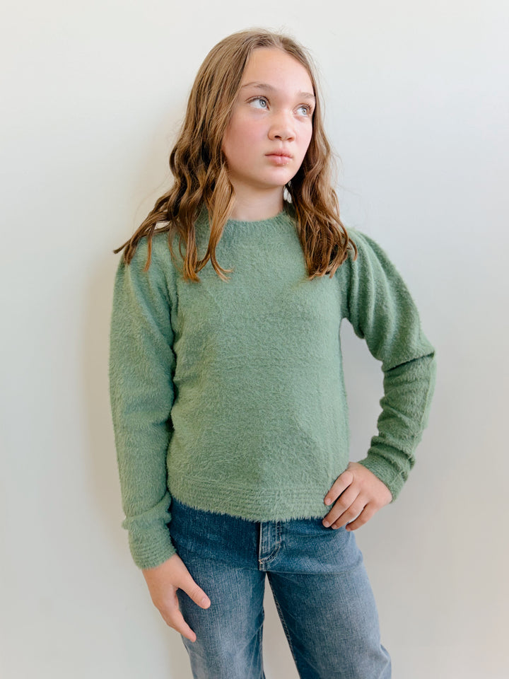 Sage Fur Sweater