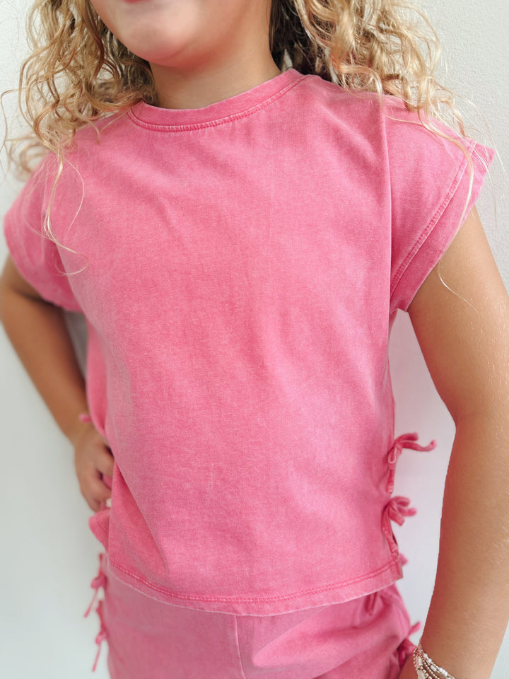 Girls Bow Detail Knit Tee