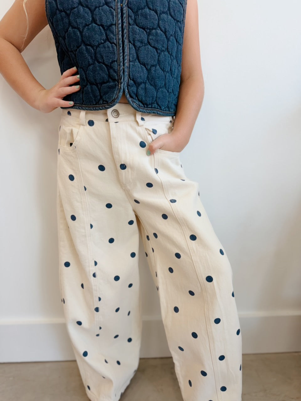 Polka Dot Denim