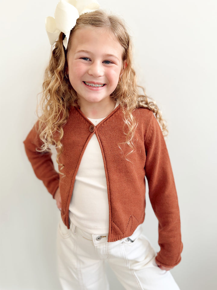 Scallop Hem Knit Cardigan