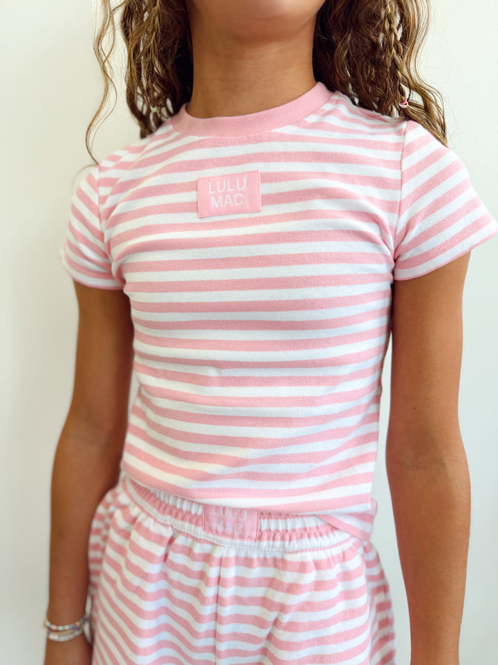 Girls Lulu Mac Stripe Baby Doll Tee