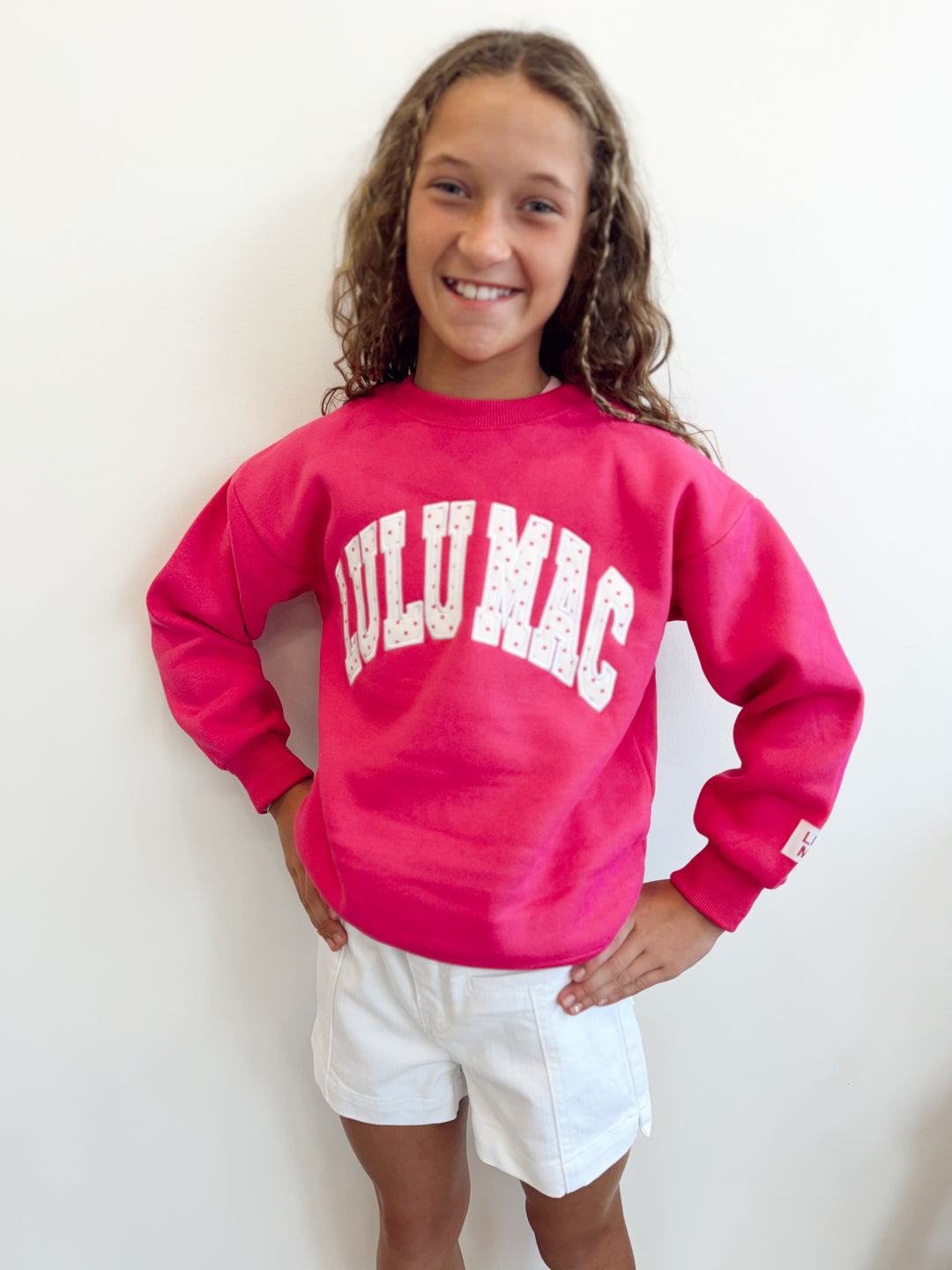 Girls Lulu Mac Polka Dot Stitch Sweatshirt