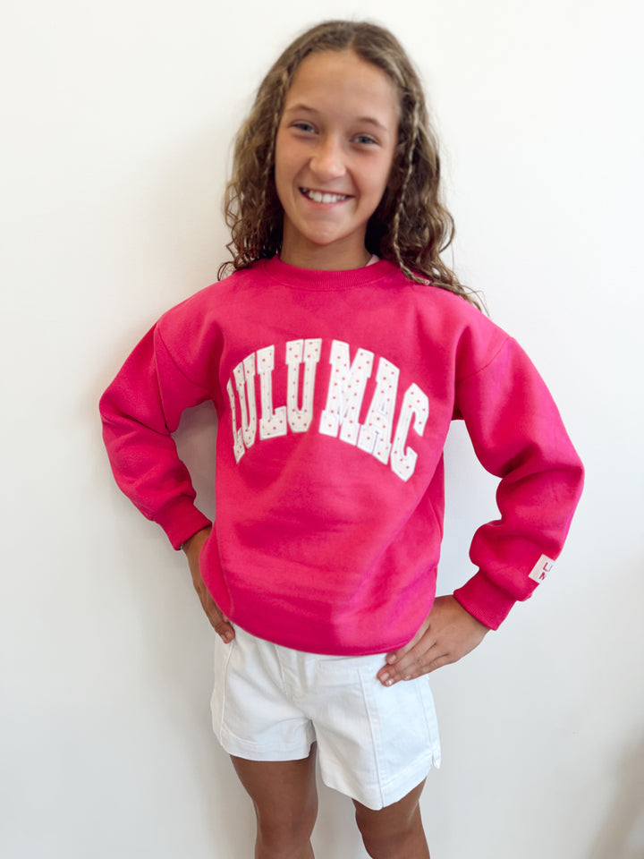 Girls Lulu Mac Polka Dot Stitch Sweatshirt