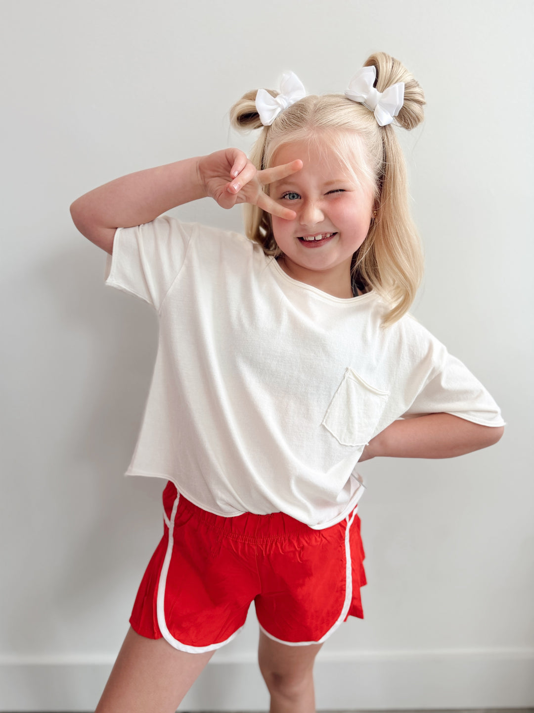 Girls Athletic Pleated Shorts