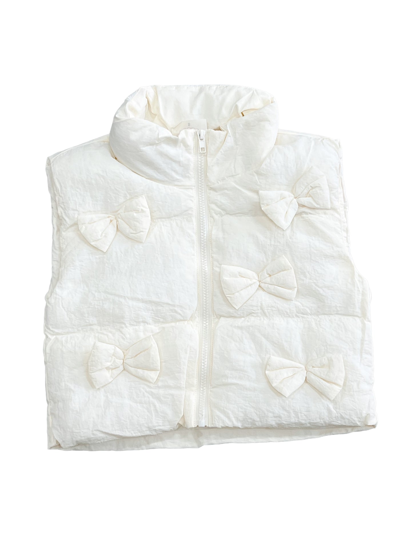 Bow Detail Puffer Vest